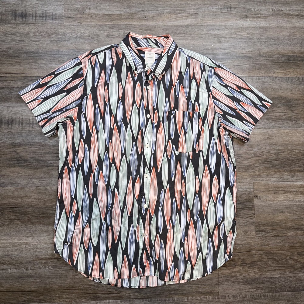 VTG Gap Shirt Mens Extra Large Short Sleeve Button Down Beach Casual Stylish